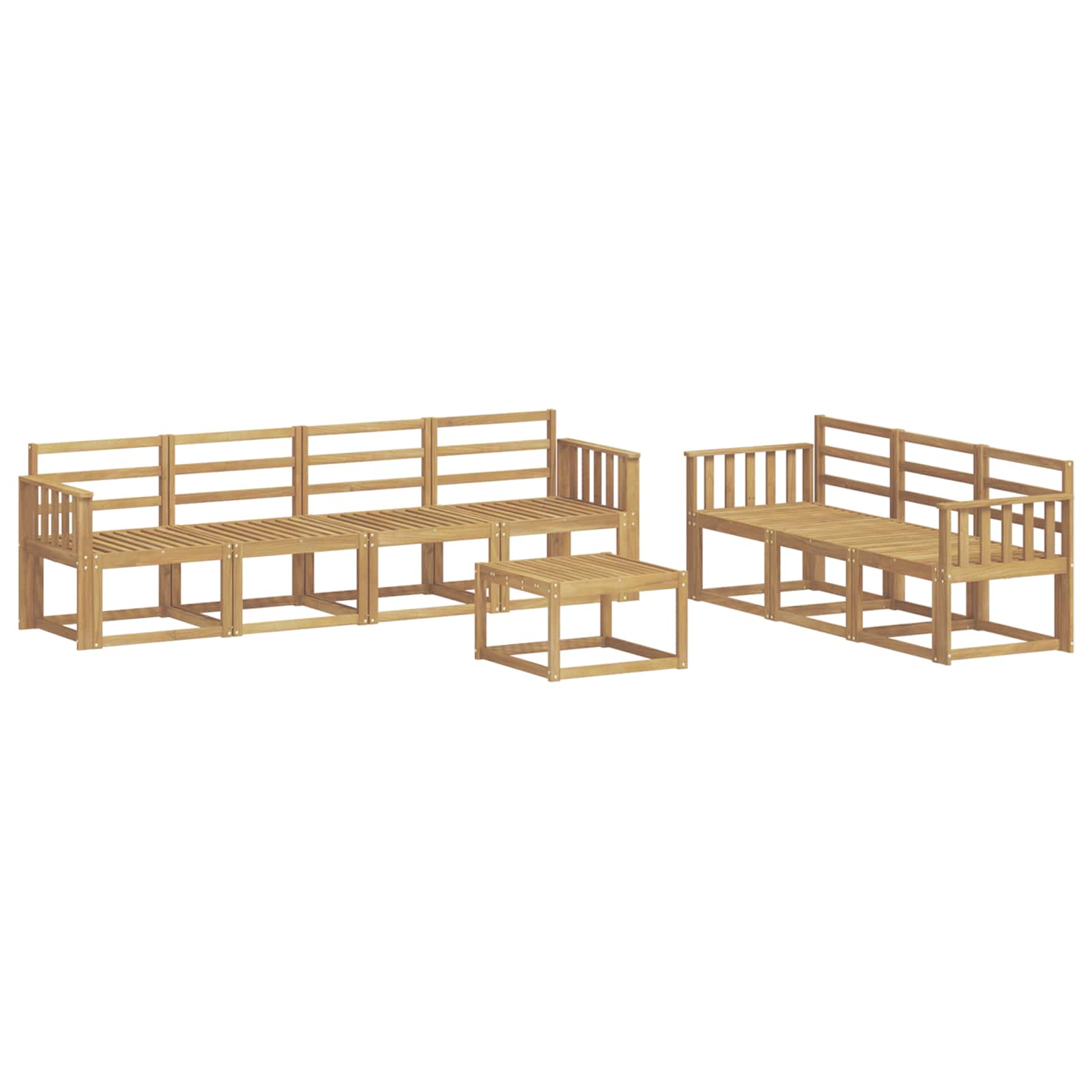Set vanjskih sofa 8 pcs Bijela 59 x 59 x 37 cm