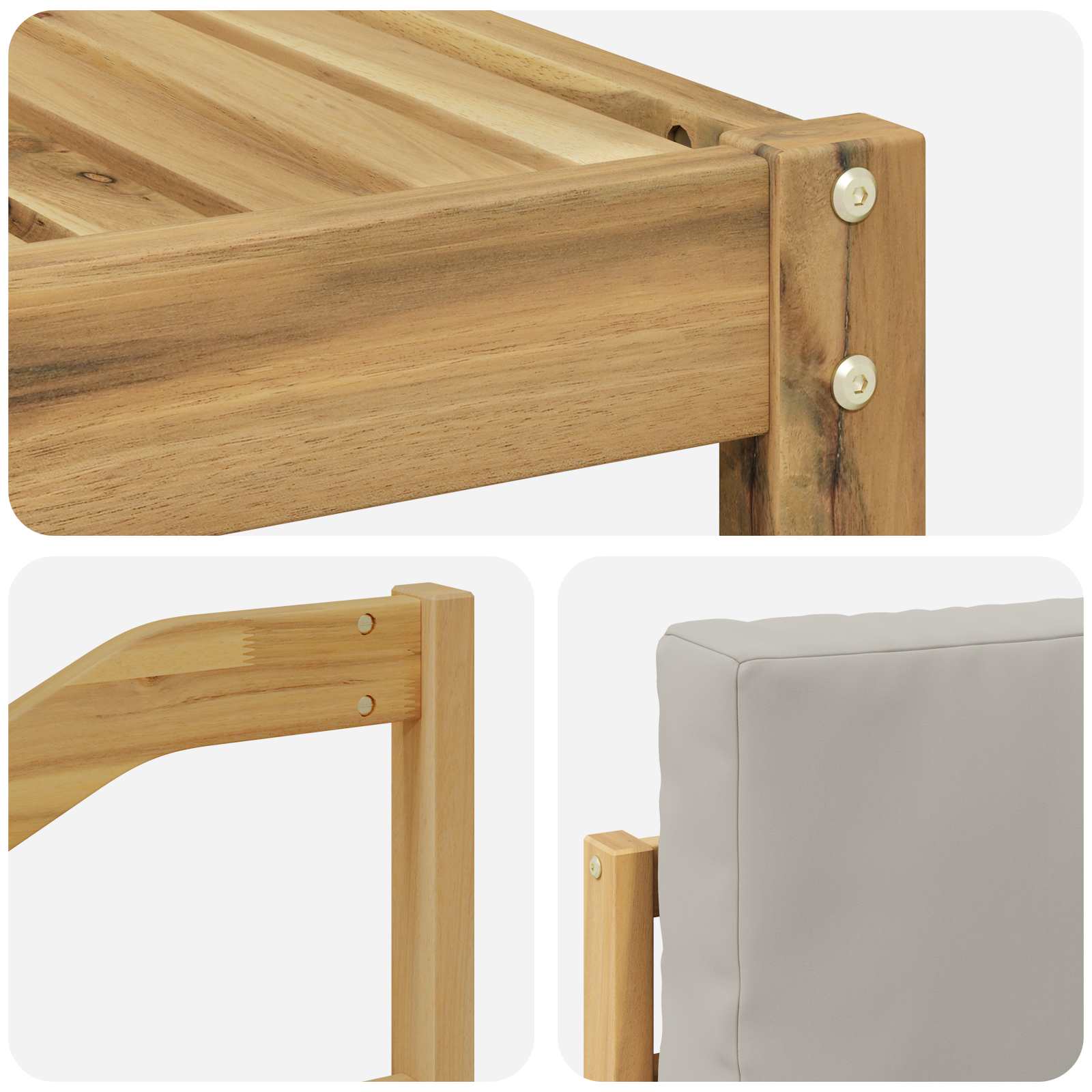Set vanjskih sofa 9 pcs Bijela i svjetlosiva 59 x 59 x 37 cm