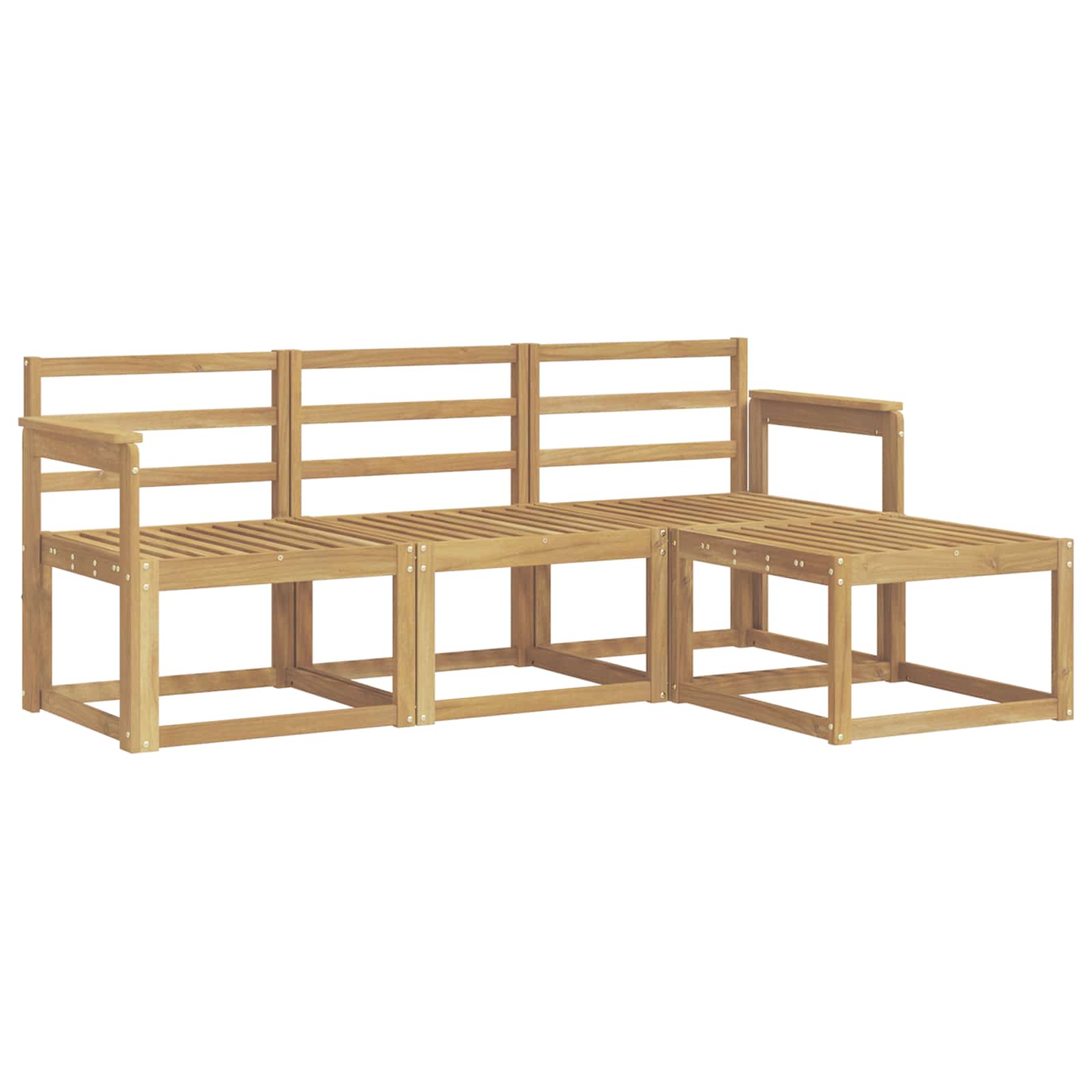 Set vanjskih sofa 4 pcs Bijela 189,5 x 122,5 x 73 cm
