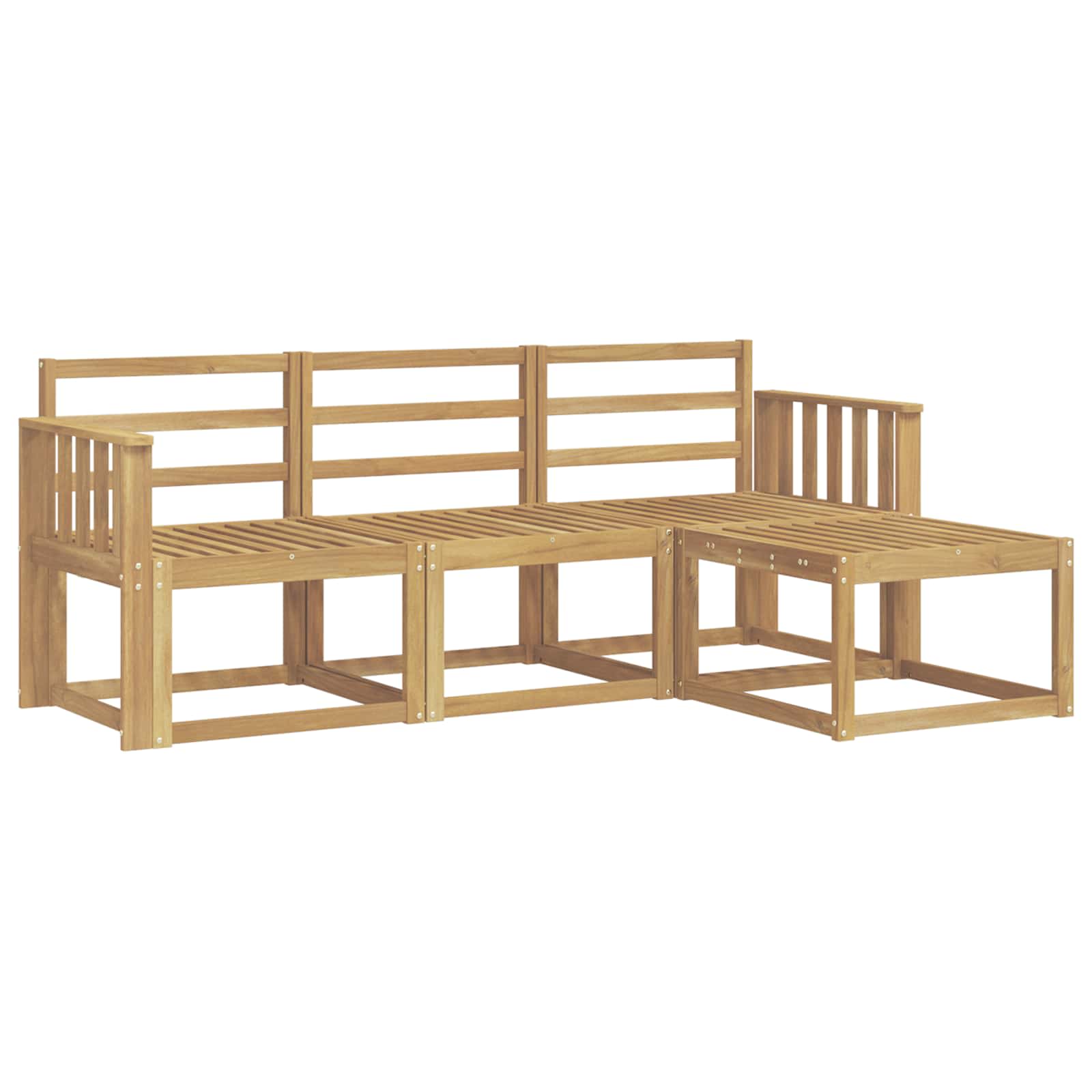 Set vanjskih sofa 4 pcs Bijela 189,5 x 122,5 x 73 cm