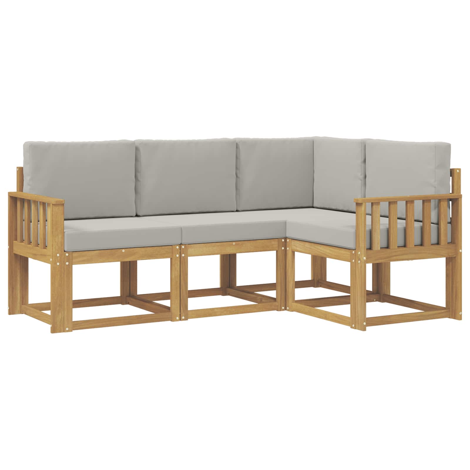 Set vanjskih sofa 4 pcs Bijela i svjetlosiva