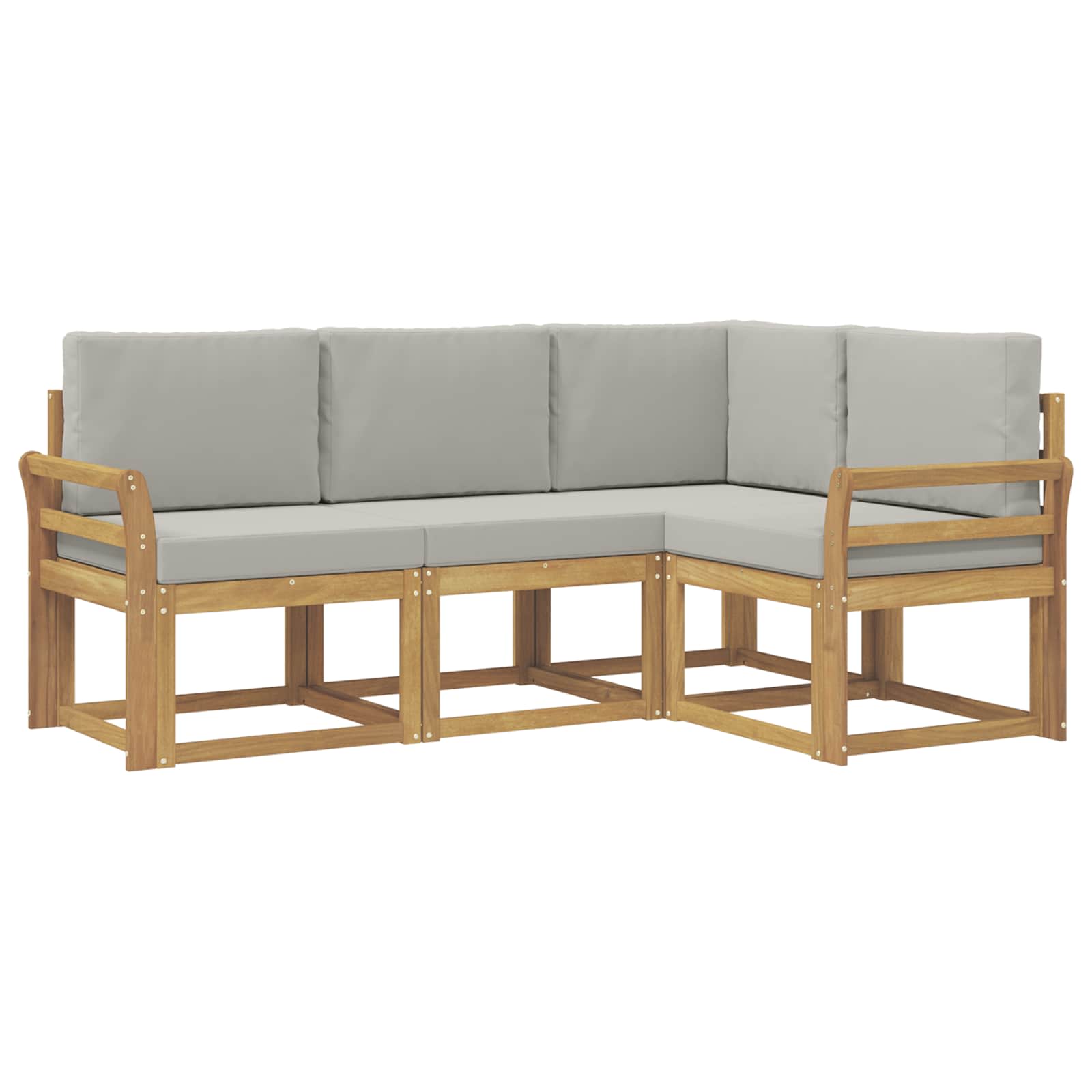Set vanjskih sofa 4 pcs Bijela i svjetlosiva