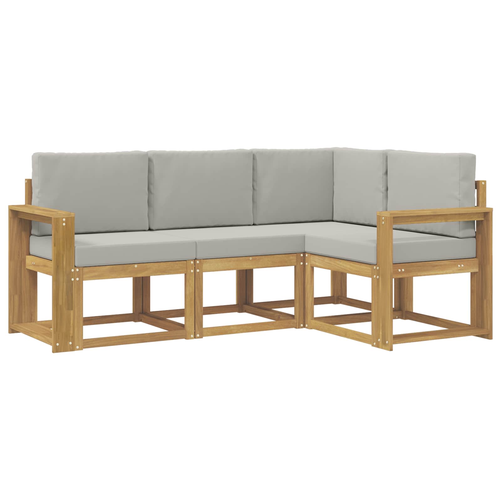 Set vanjskih sofa 4 pcs Bijela i svjetlosiva