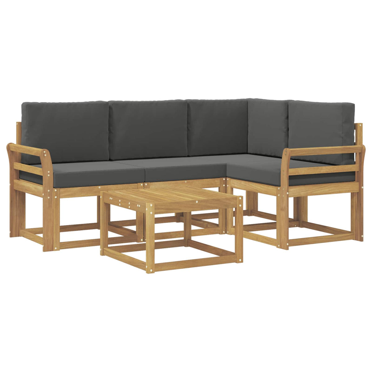 Set vanjskih sofa 5 kom. Bijela i antracit