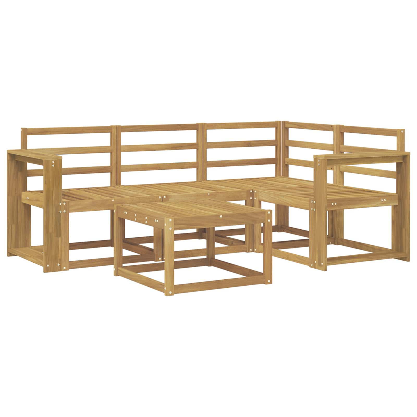 Set vanjskih sofa 5 pcs Bijela 59 x 59 x 37 cm