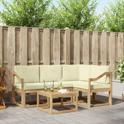 Set vanjskih sofa 5 kom. Bijela i krem