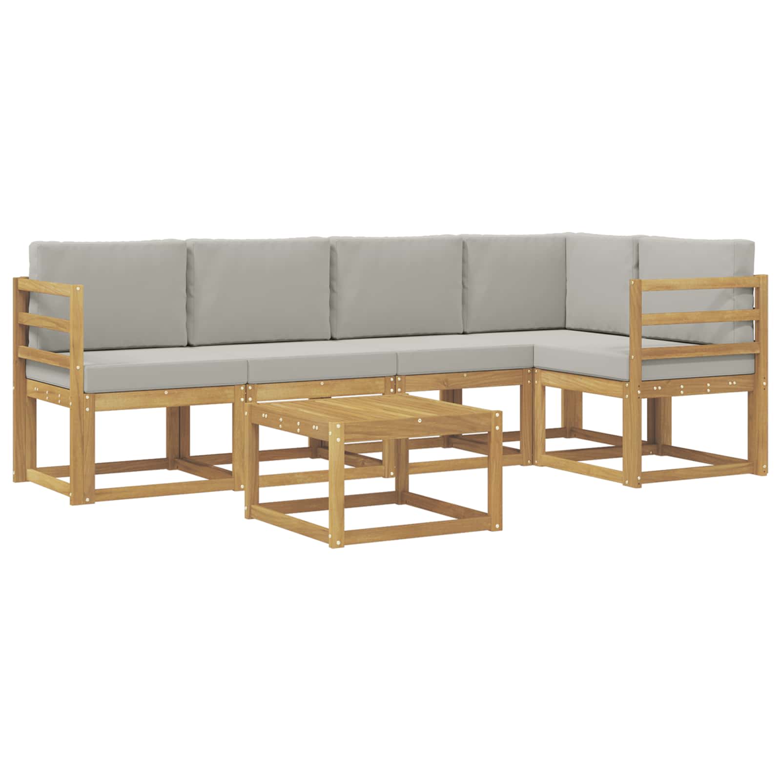Set vanjskih sofa 6 pcs Bijela i svjetlosiva