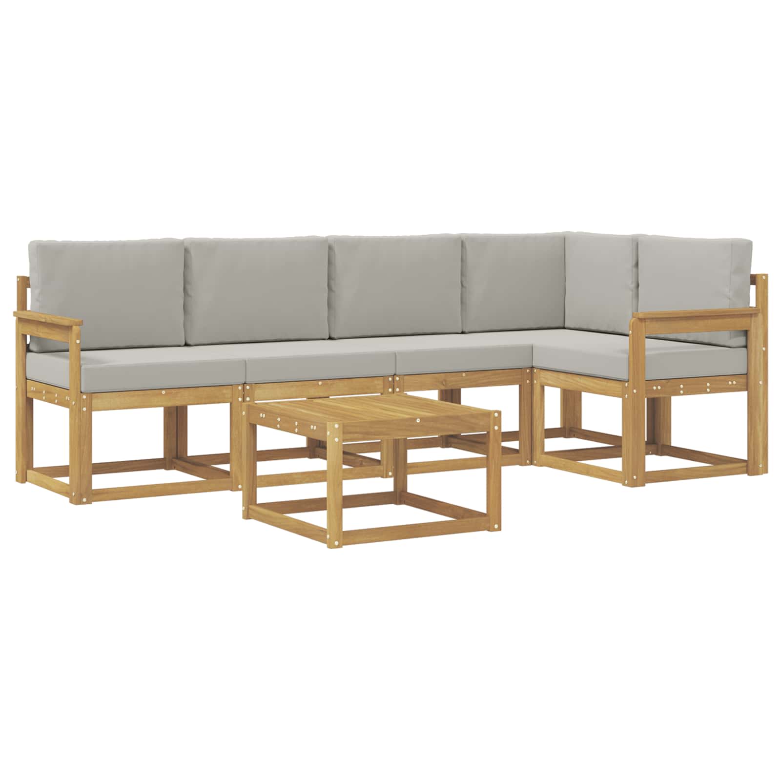 Set vanjskih sofa 6 pcs Bijela i svjetlosiva