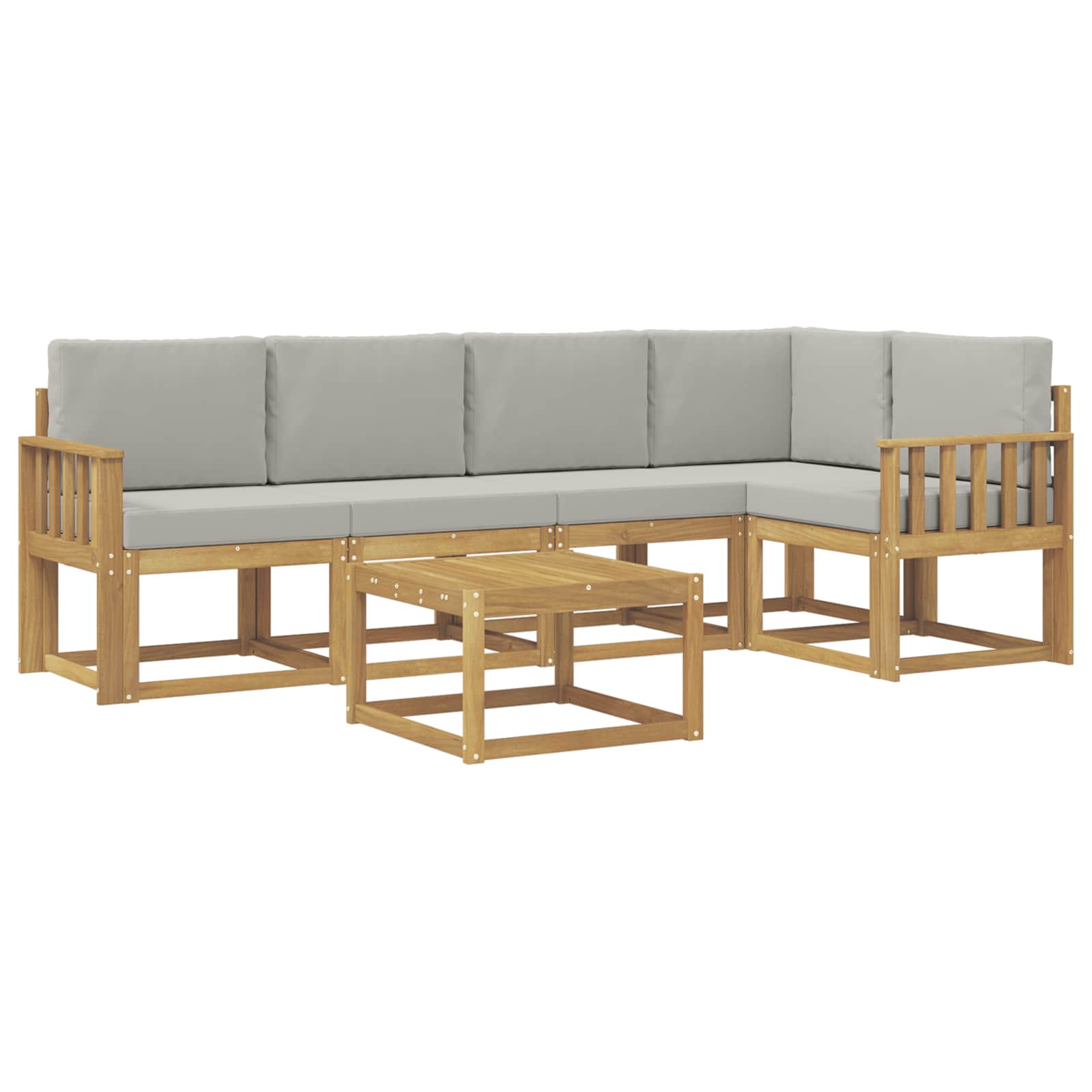 Set vanjskih sofa 6 pcs Bijela i svjetlosiva