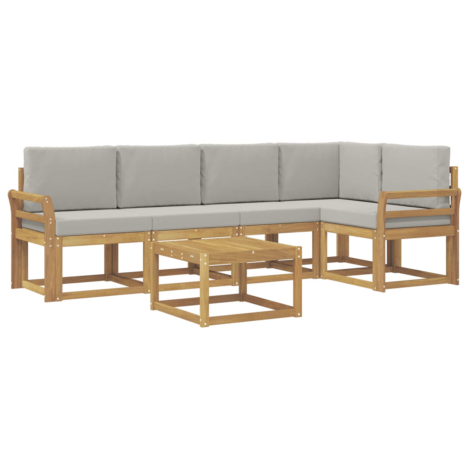 Set vanjskih sofa 6 pcs Bijela i svjetlosiva