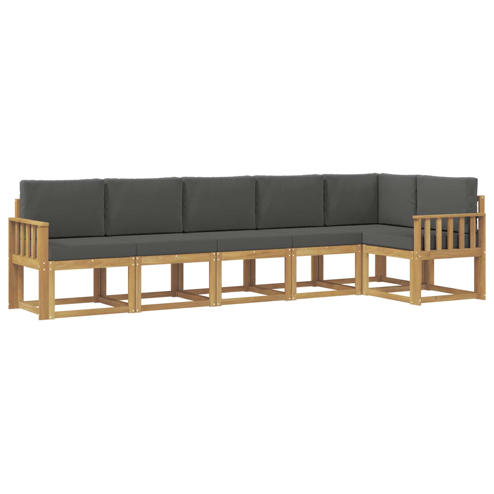 Set vanjskih sofa s jastukom 6 pcs Bijela i antracit Poliester