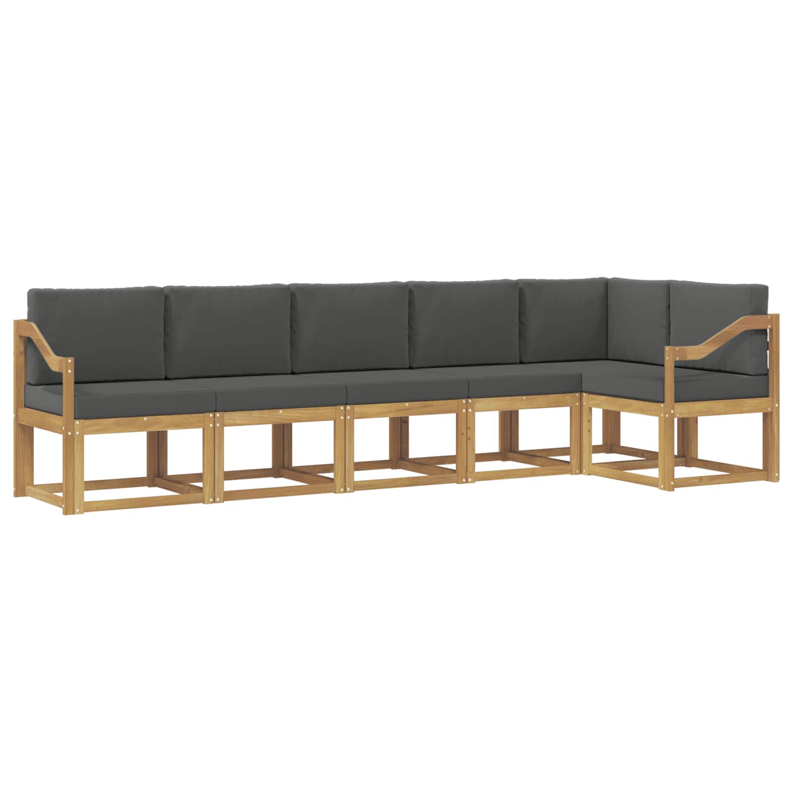 Set vanjskih sofa s jastukom 6 pcs Bijela i antracit Poliester