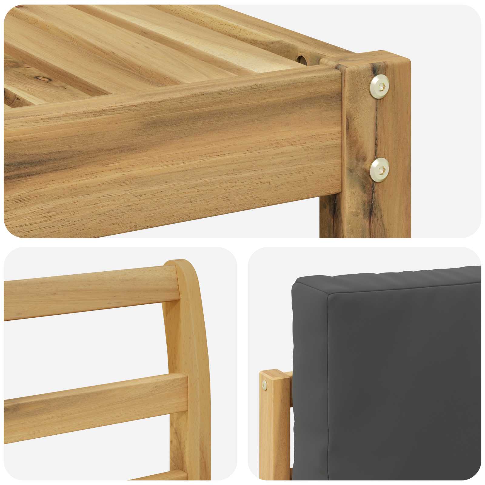 Set vanjskih sofa s jastukom 7 pcs Bijela i antracit Poliester