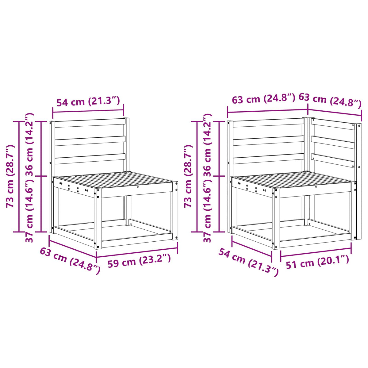 Set vanjskih sofa 7 kom.