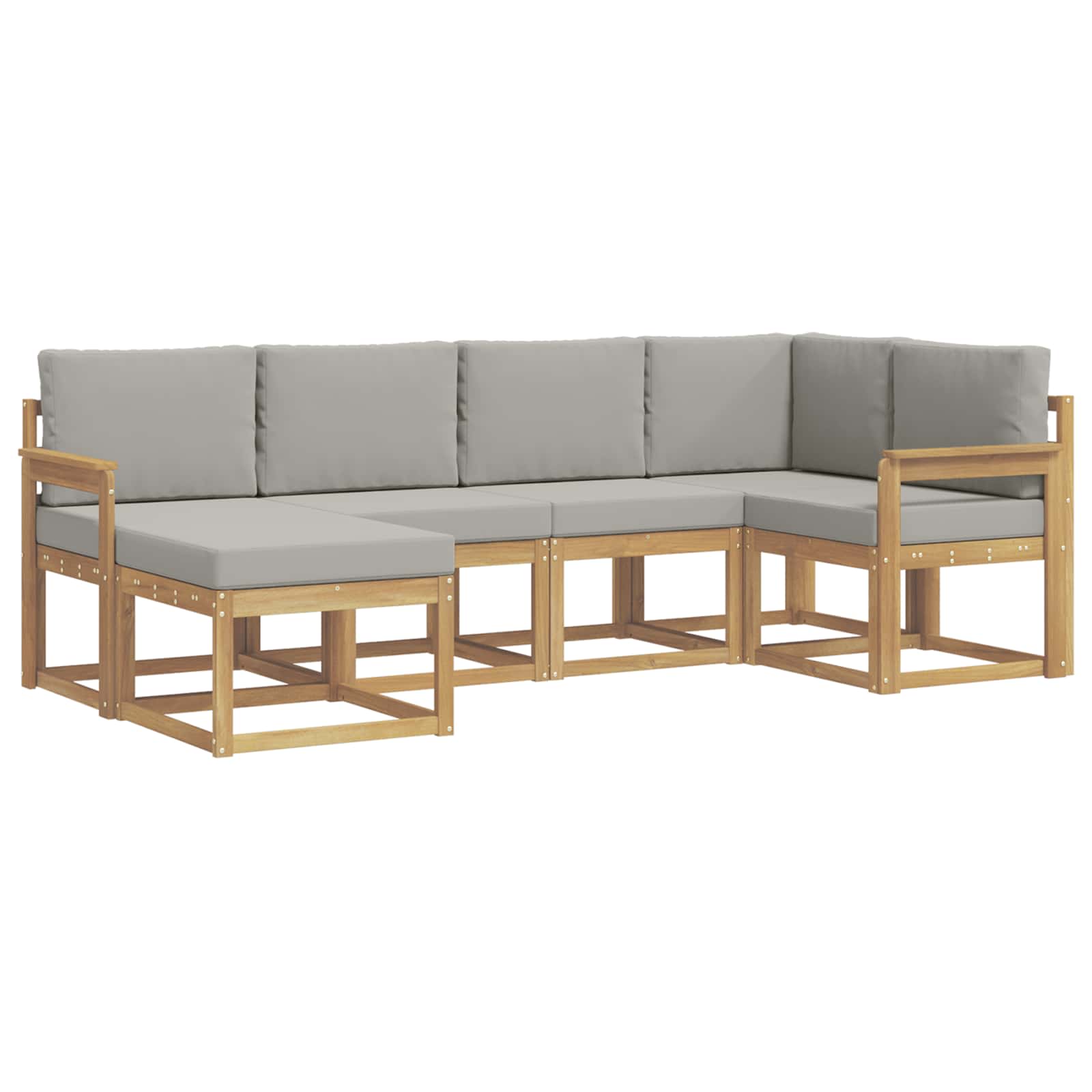 Set vanjskih sofa 6 pcs Bijela i svjetlosiva