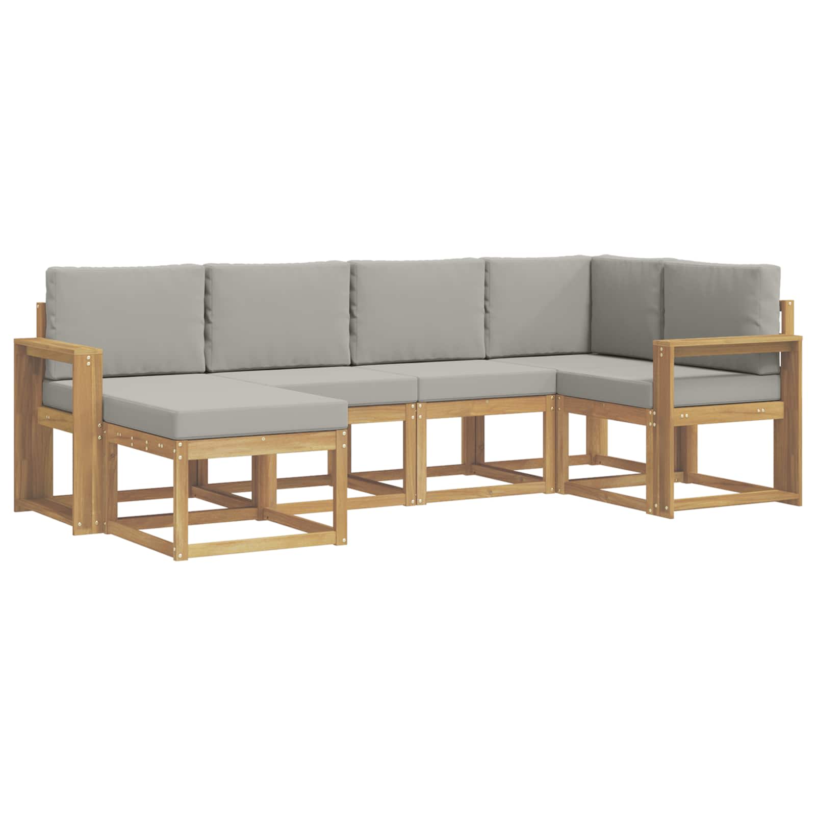 Set vanjskih sofa 6 pcs Bijela i svjetlosiva