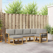 Set vanjskih sofa 6 kom. Bijela i svjetlosiva