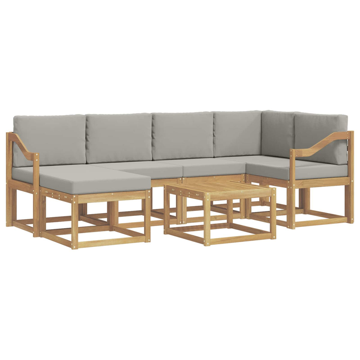 Set vanjskih sofa 7 kom. Bijela i svjetlosiva