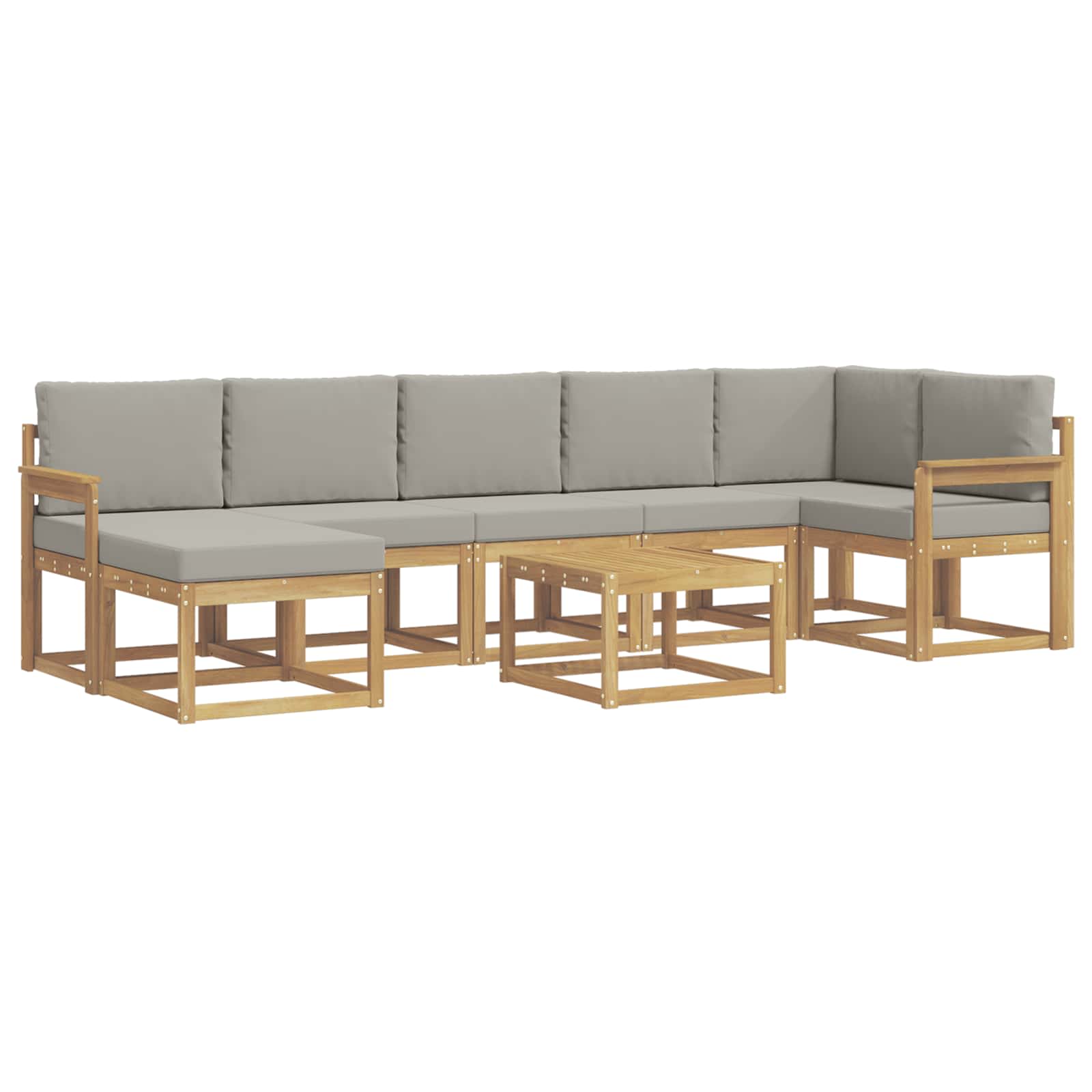 Set vanjskih sofa 8 pcs Bijela i svjetlosiva
