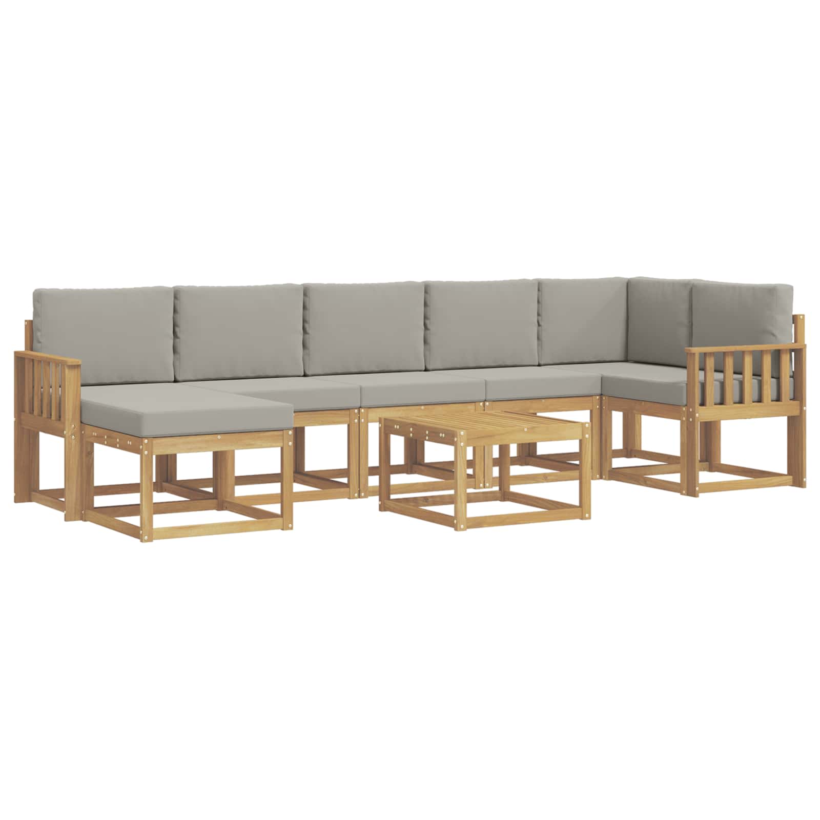 Set vanjskih sofa 8 pcs Bijela i svjetlosiva