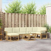 Set vanjskih sofa 8 kom. Bijela i krem Poliester