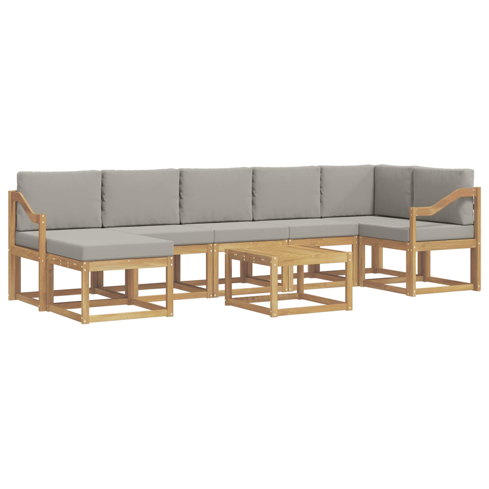 Set vanjskih sofa 8 pcs Bijela i svjetlosiva