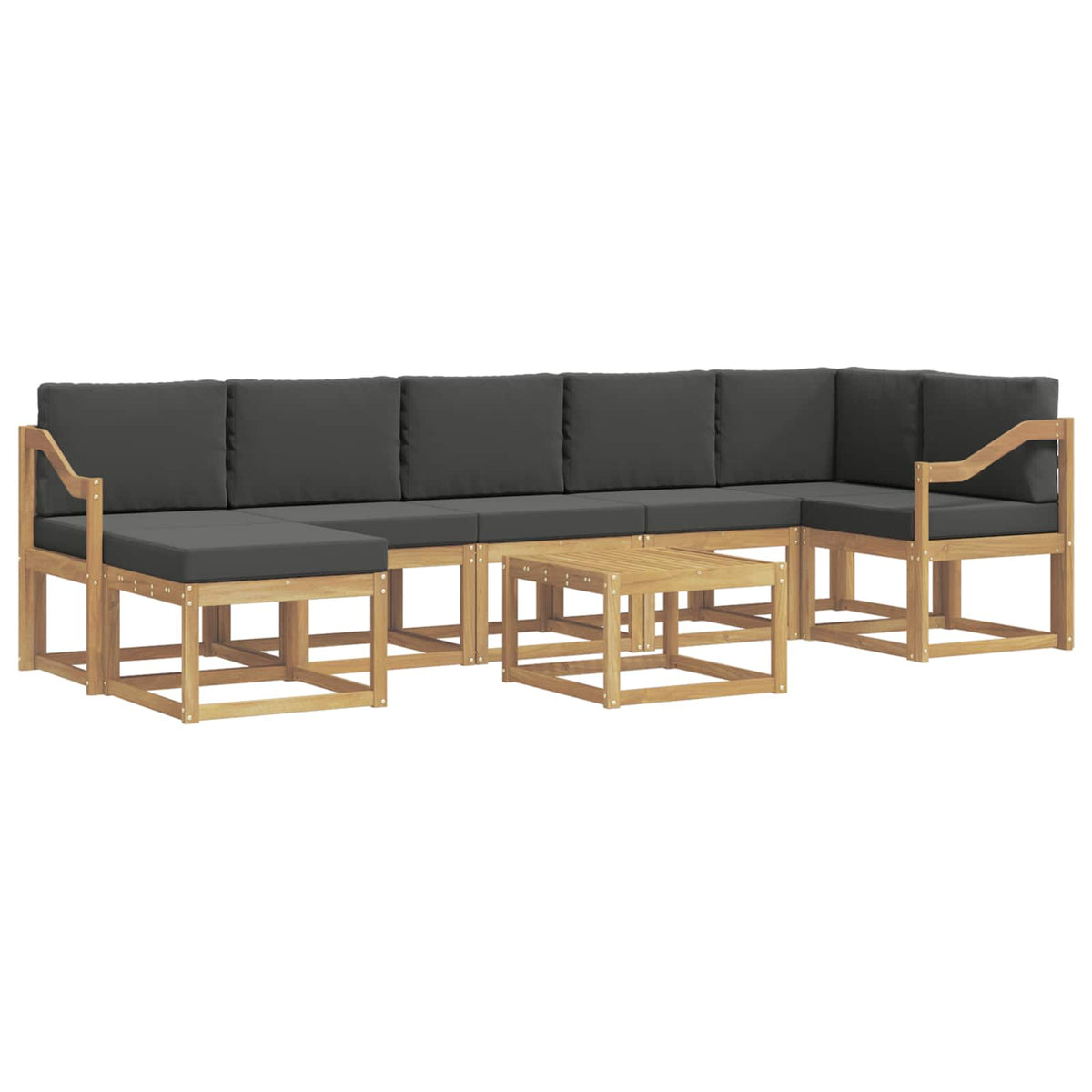 Set vanjskih sofa 8 kom. Bijela i antracit Poliester