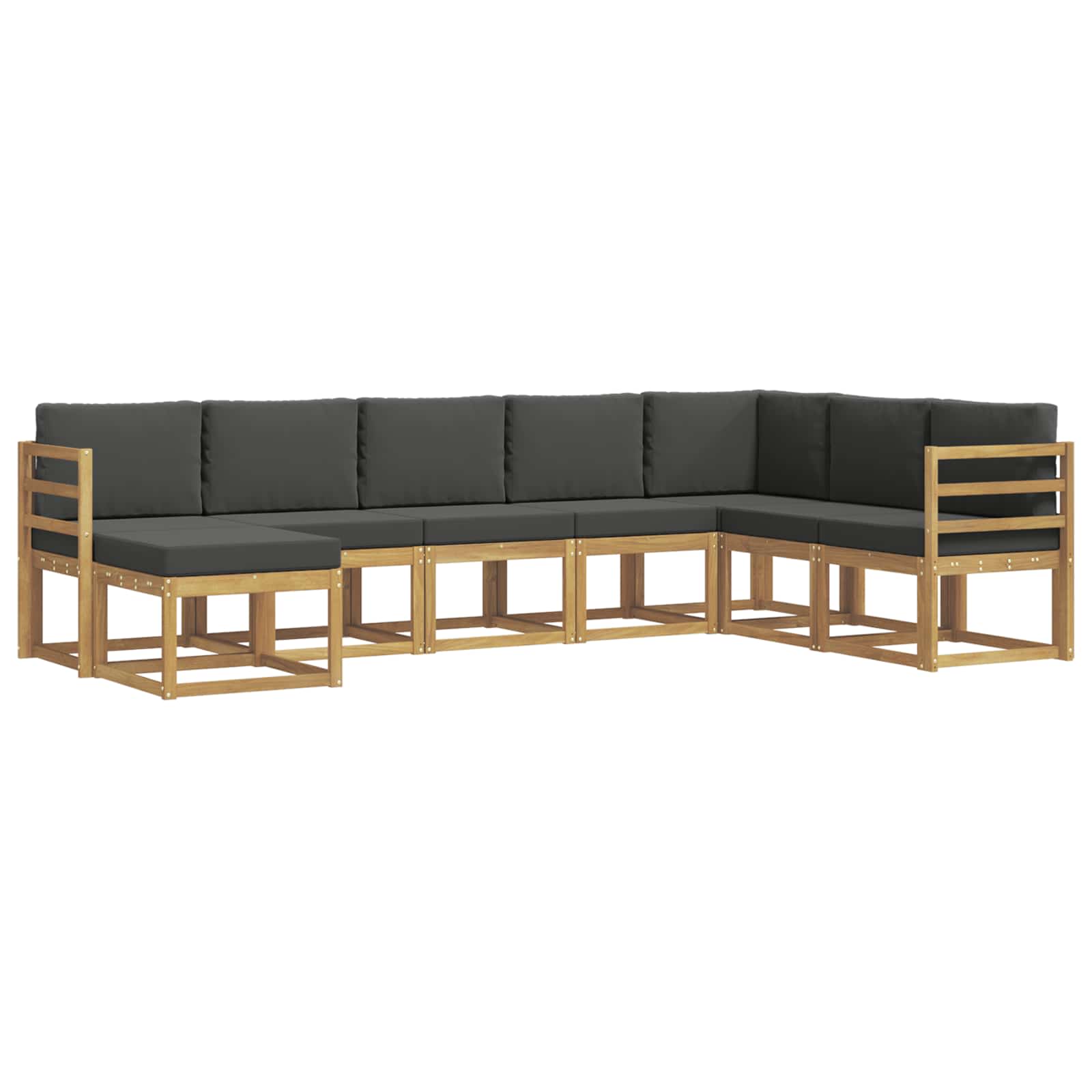 Set vanjskih sofa s jastukom 8 pcs Bijela i antracit