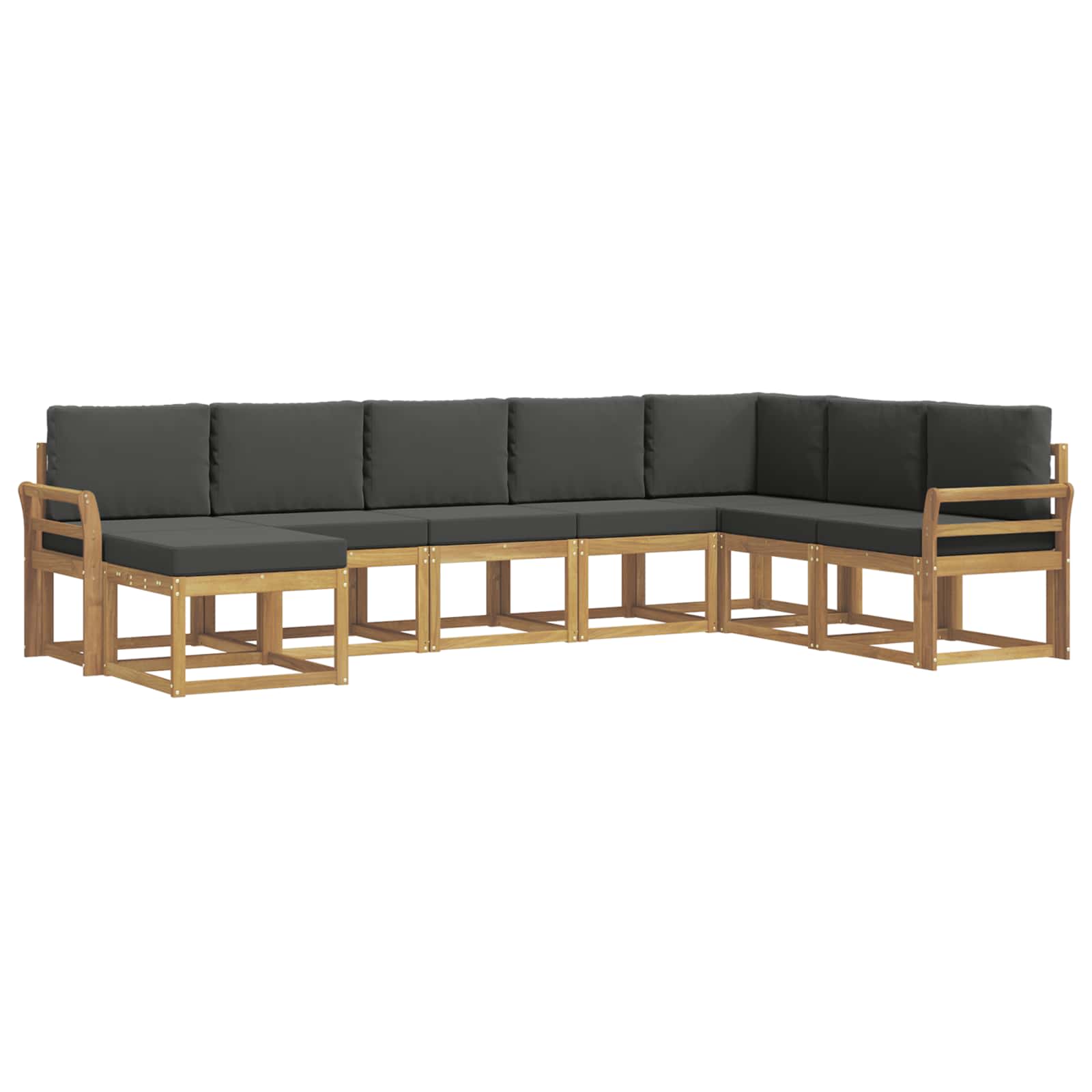 Set vanjskih sofa s jastukom 8 pcs Bijela i antracit