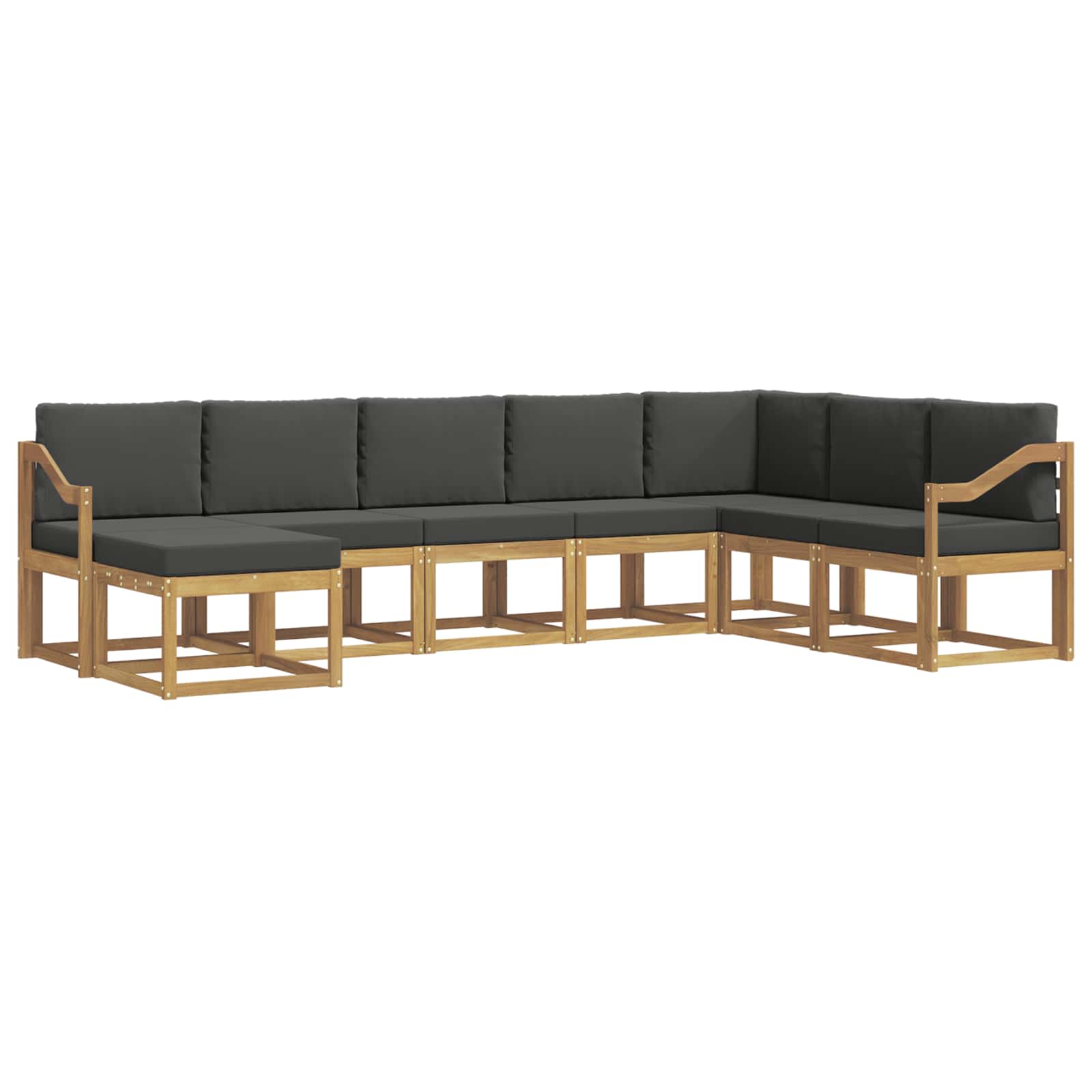 Set vanjskih sofa s jastukom 8 pcs Bijela i antracit