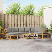 Set vanjskih sofa 9 kom. Bijela i svjetlosiva