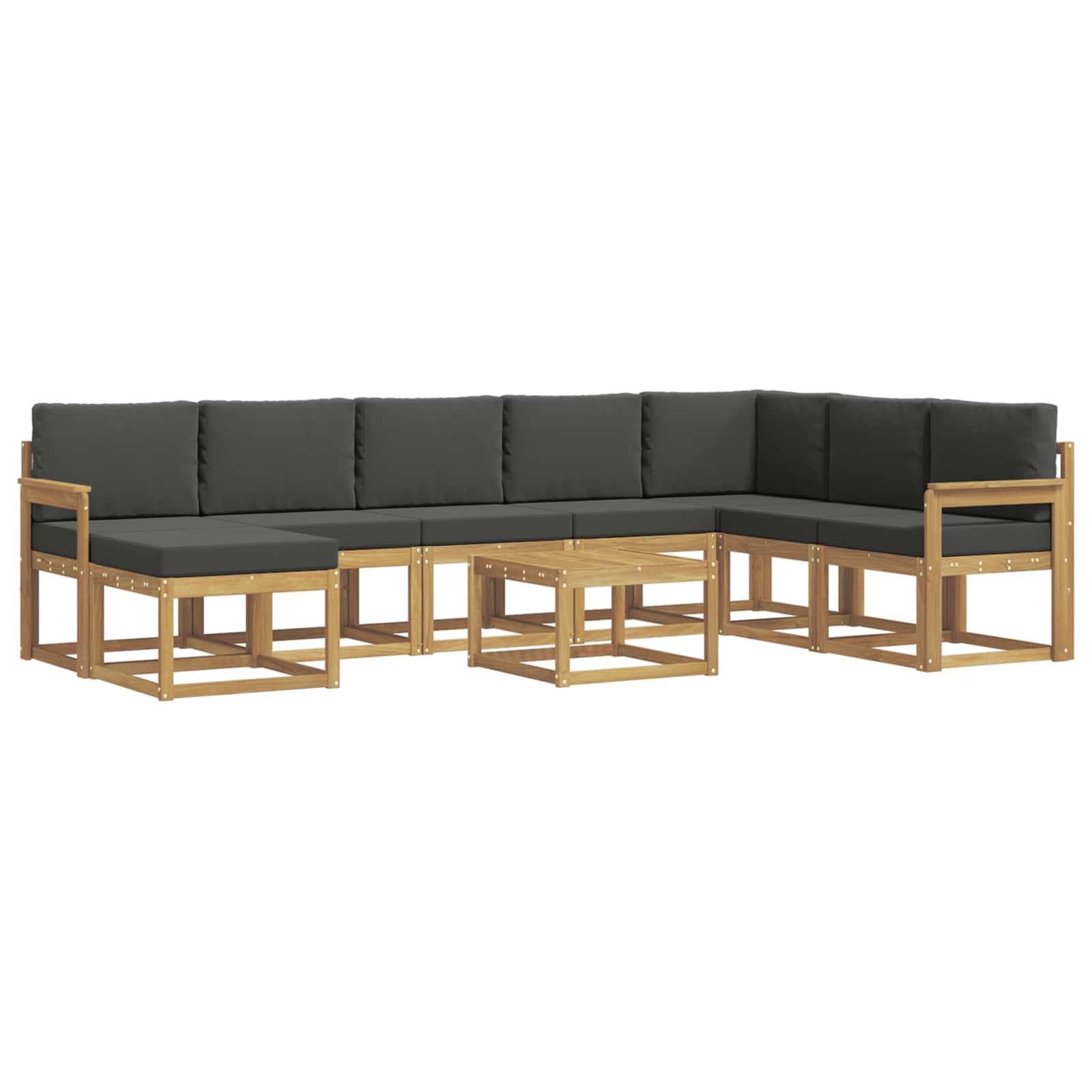 Set vanjskih sofa s jastukom 9 pcs Bijela i antracit