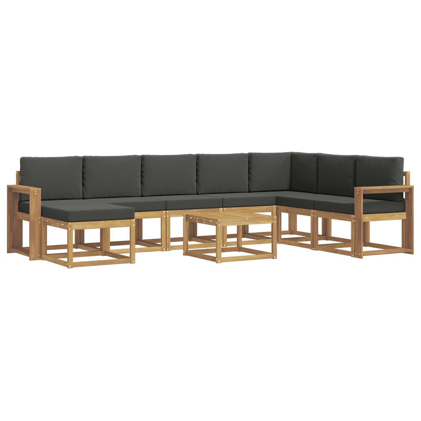 Set vanjskih sofa s jastukom 9 pcs Bijela i antracit