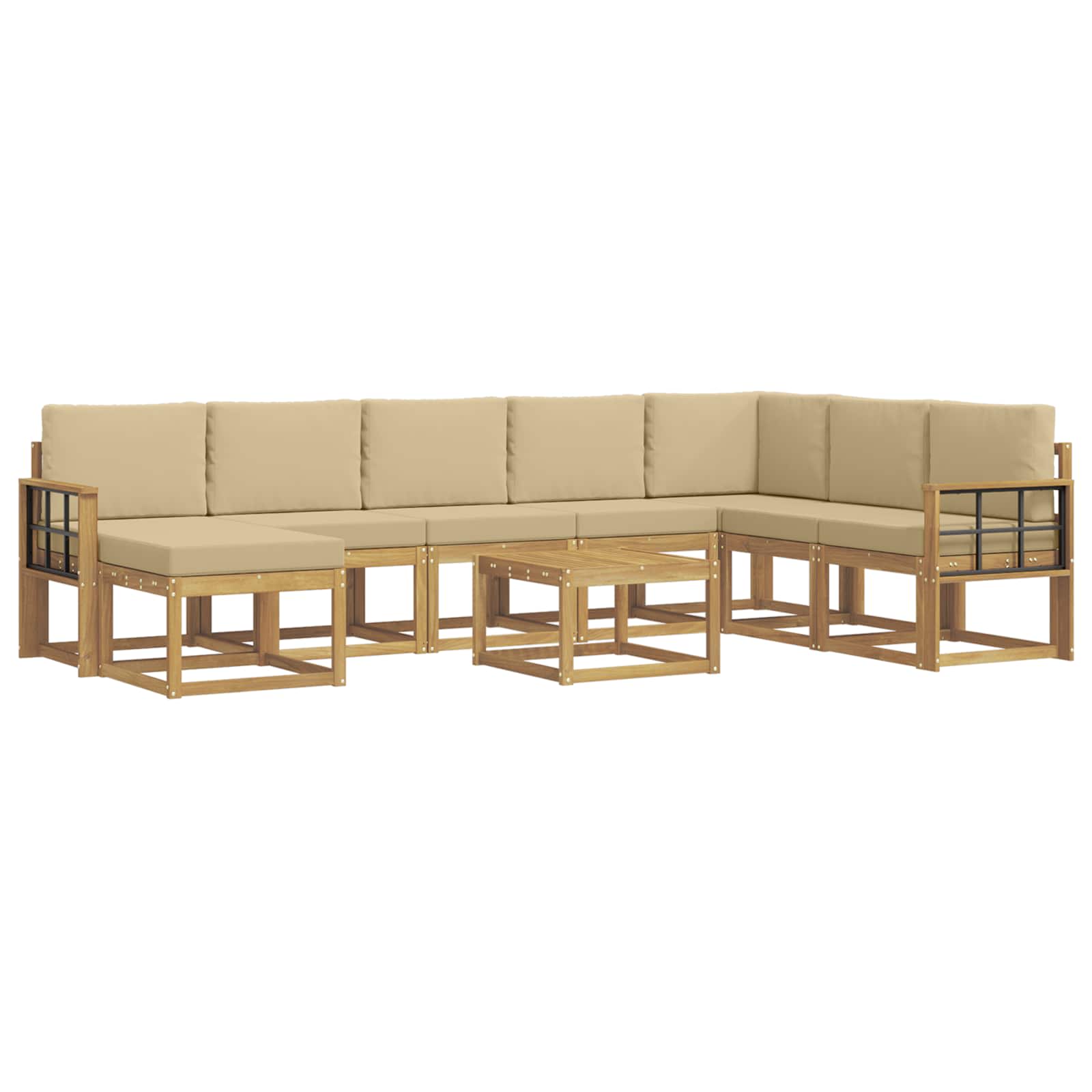 Set vanjskih sofa 9 kom. Bijela i bež