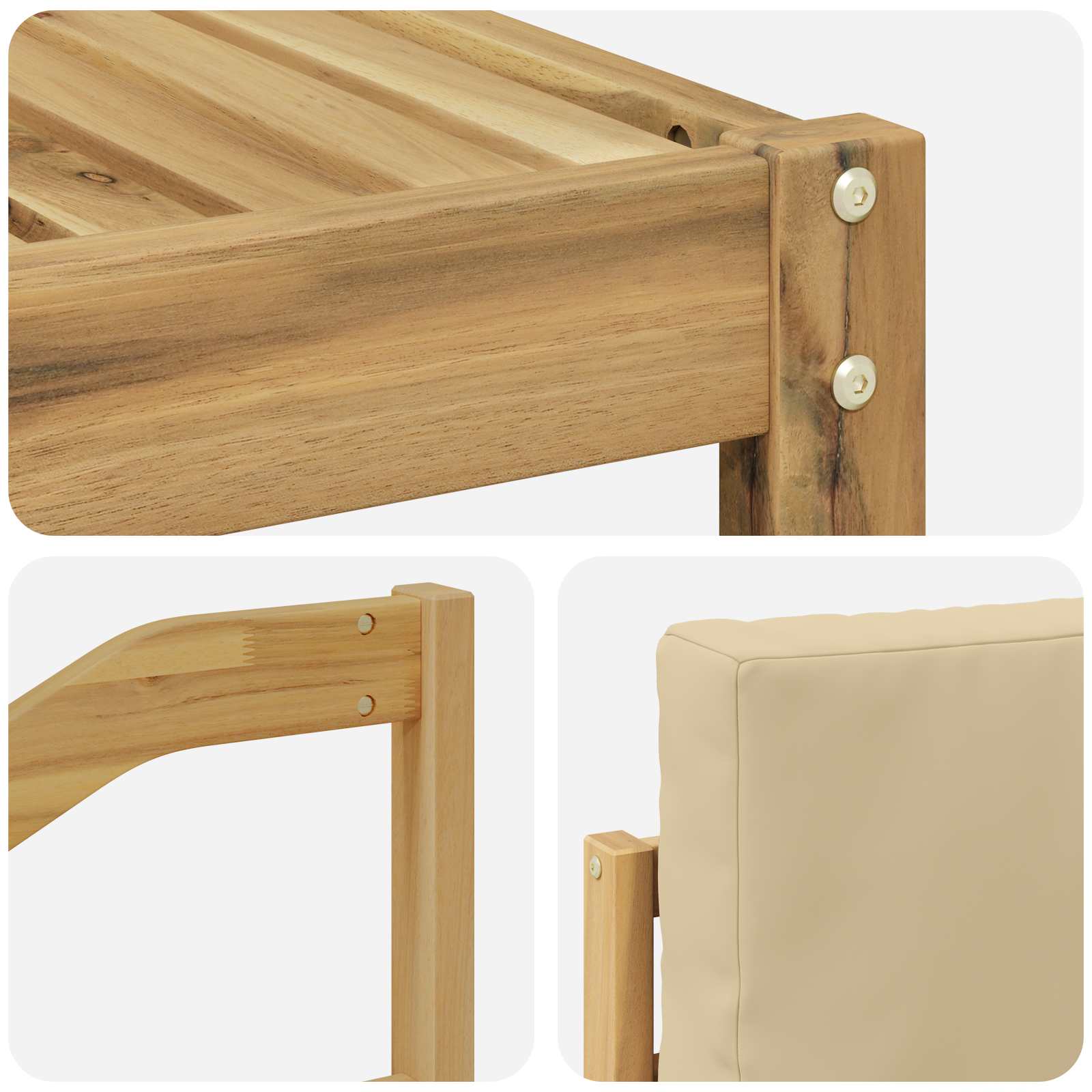 Set vanjskih sofa 9 kom. Bijela i bež