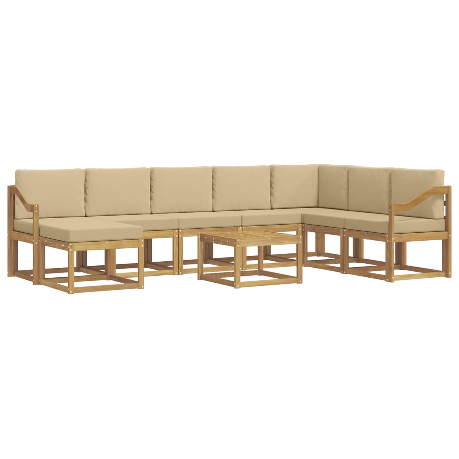 Set vanjskih sofa 9 kom. Bijela i bež