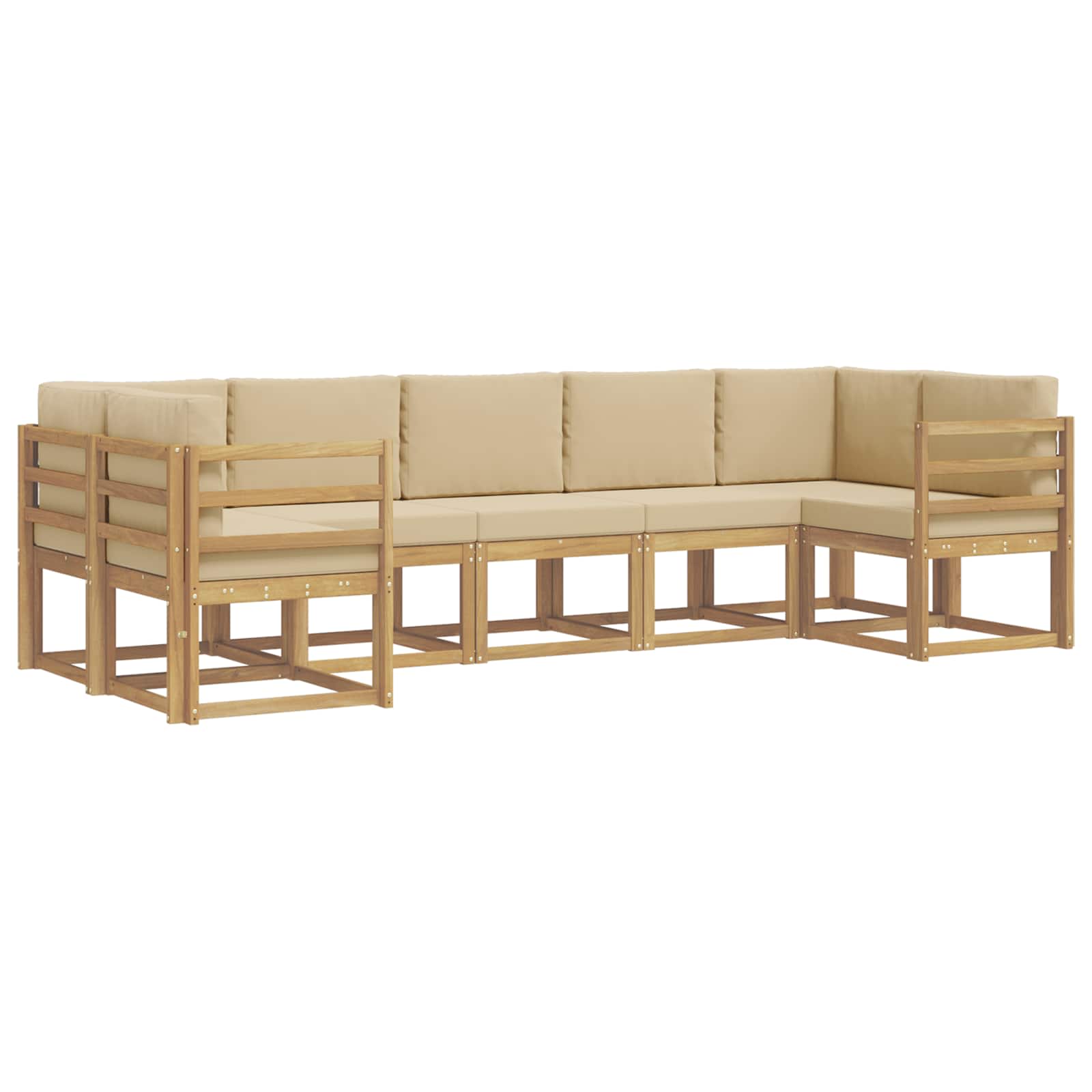 Set vanjskih sofa 7 kom. Bijela i bež