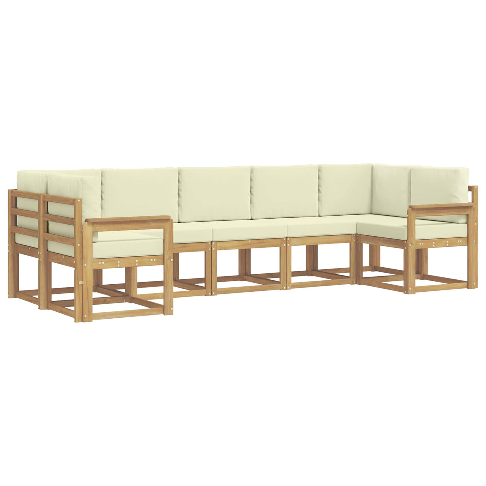 Set vanjskih sofa 7 kom. Bijela i krem