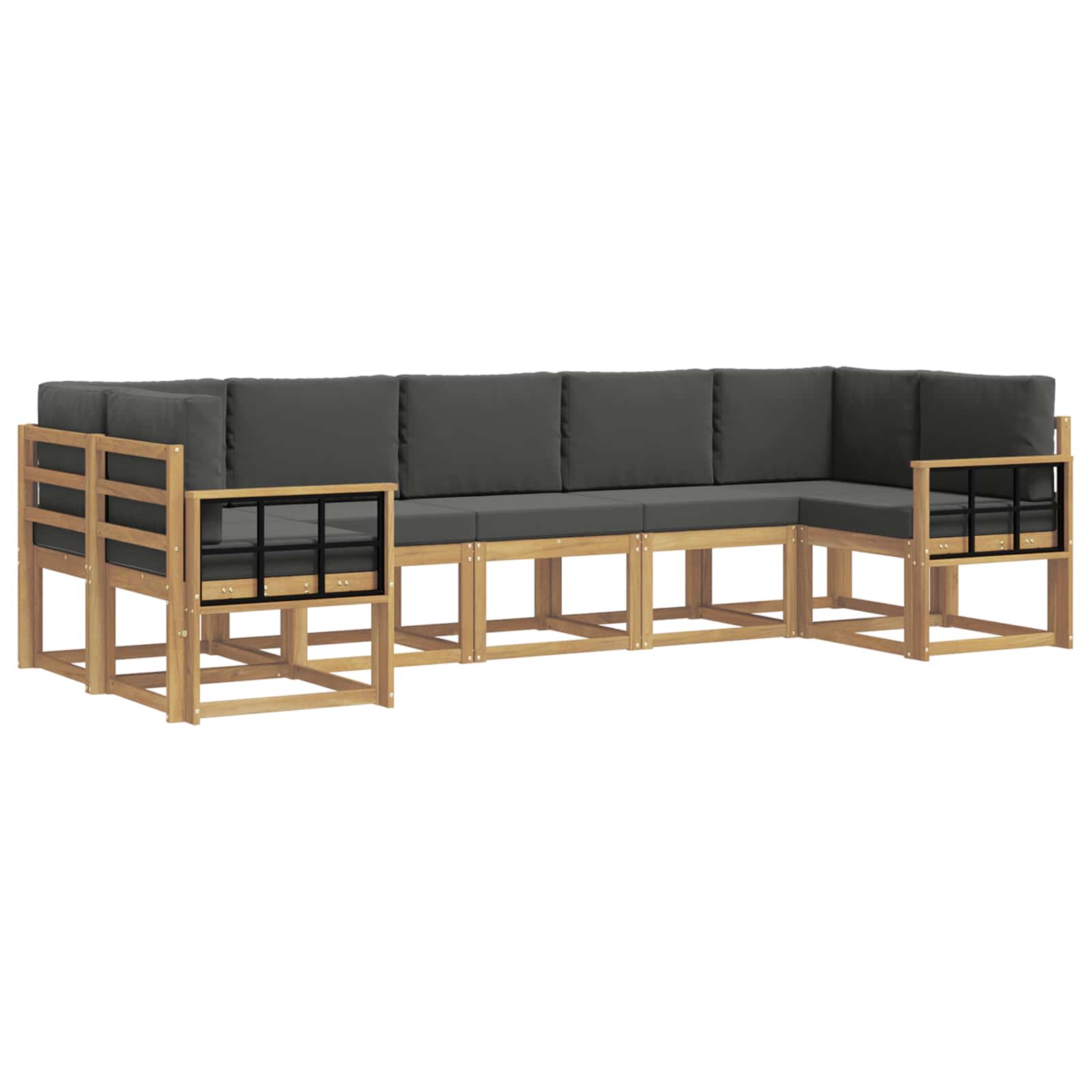 Set vanjskih sofa 7 kom. Bijela i antracit