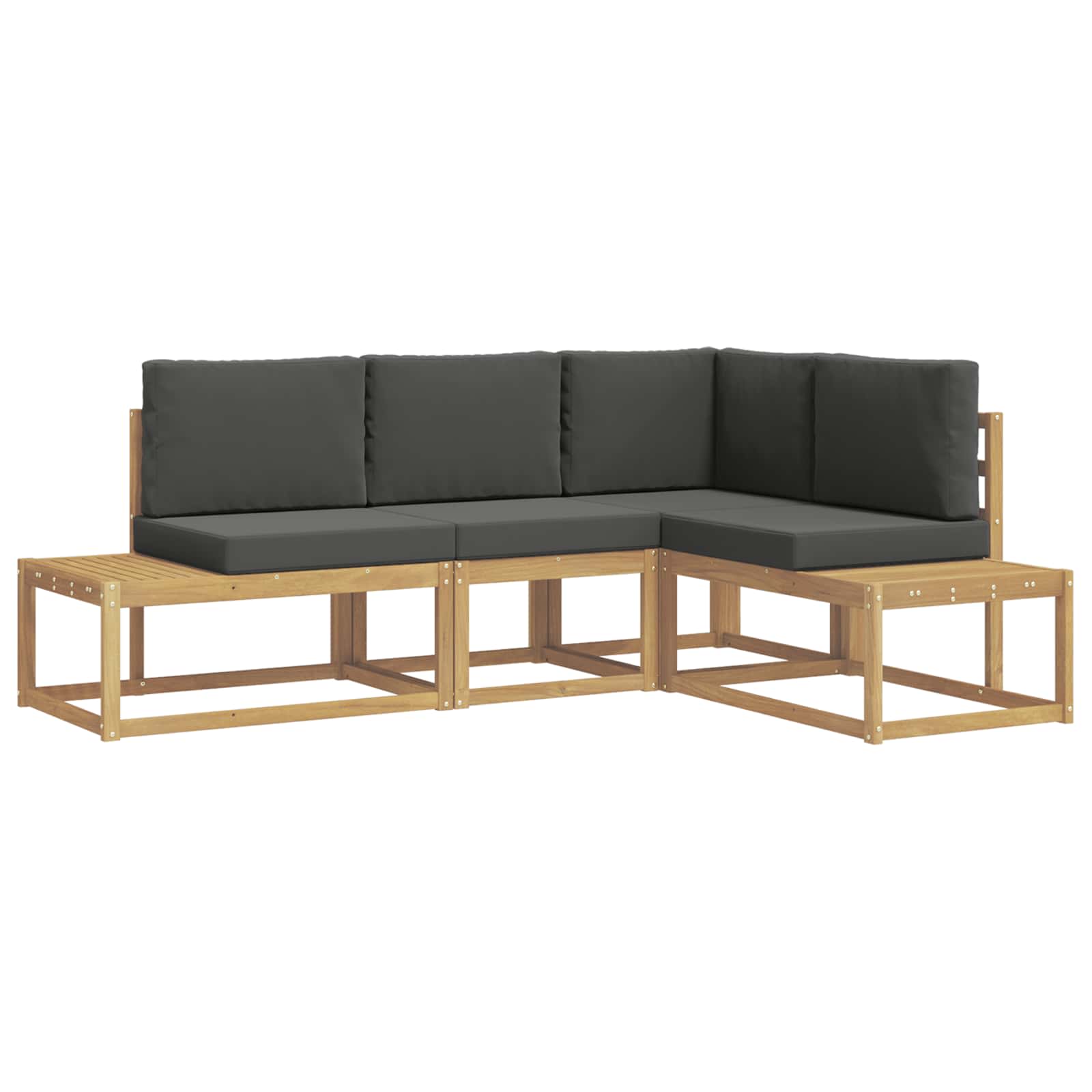 Set vanjskih sofa 3 Komad Bijela i antracit Poliester