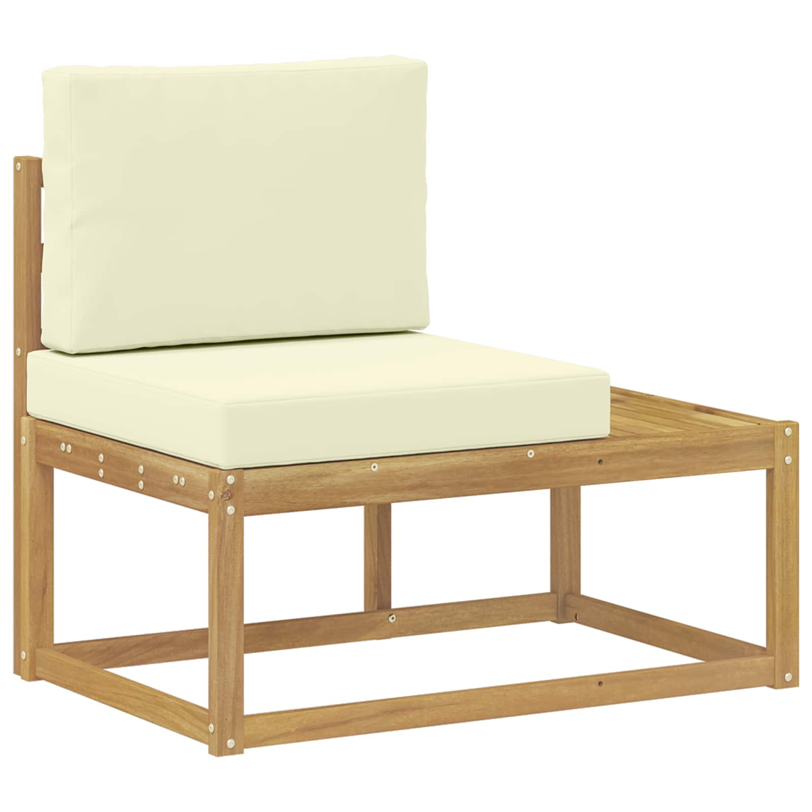 Set vanjskih sofa 4 Komad Bijela i krem Poliester