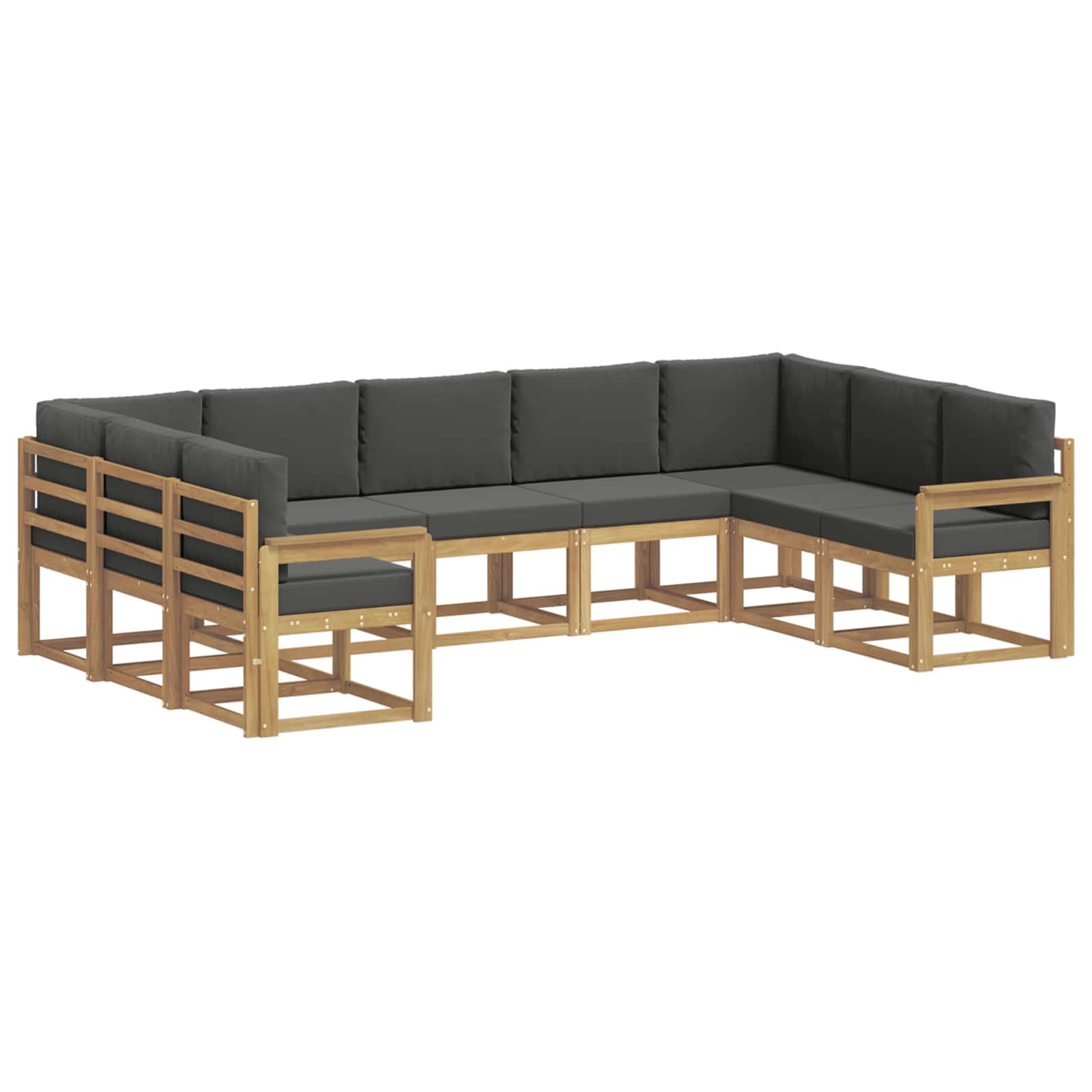 Set vanjskih sofa s jastukom 9 pcs Bijela i antracit