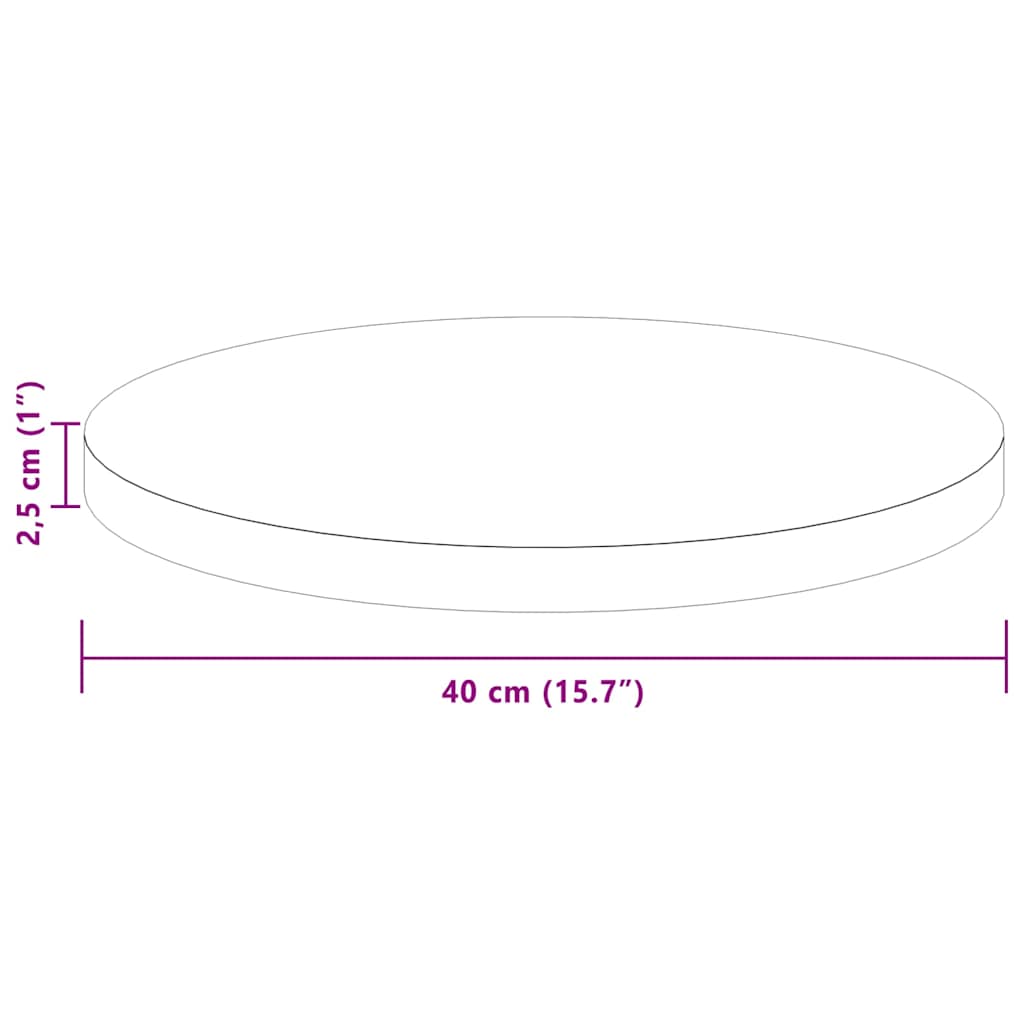 Gornji dio stola Svijetlosmeđa Ø 40 x 2,5 cm