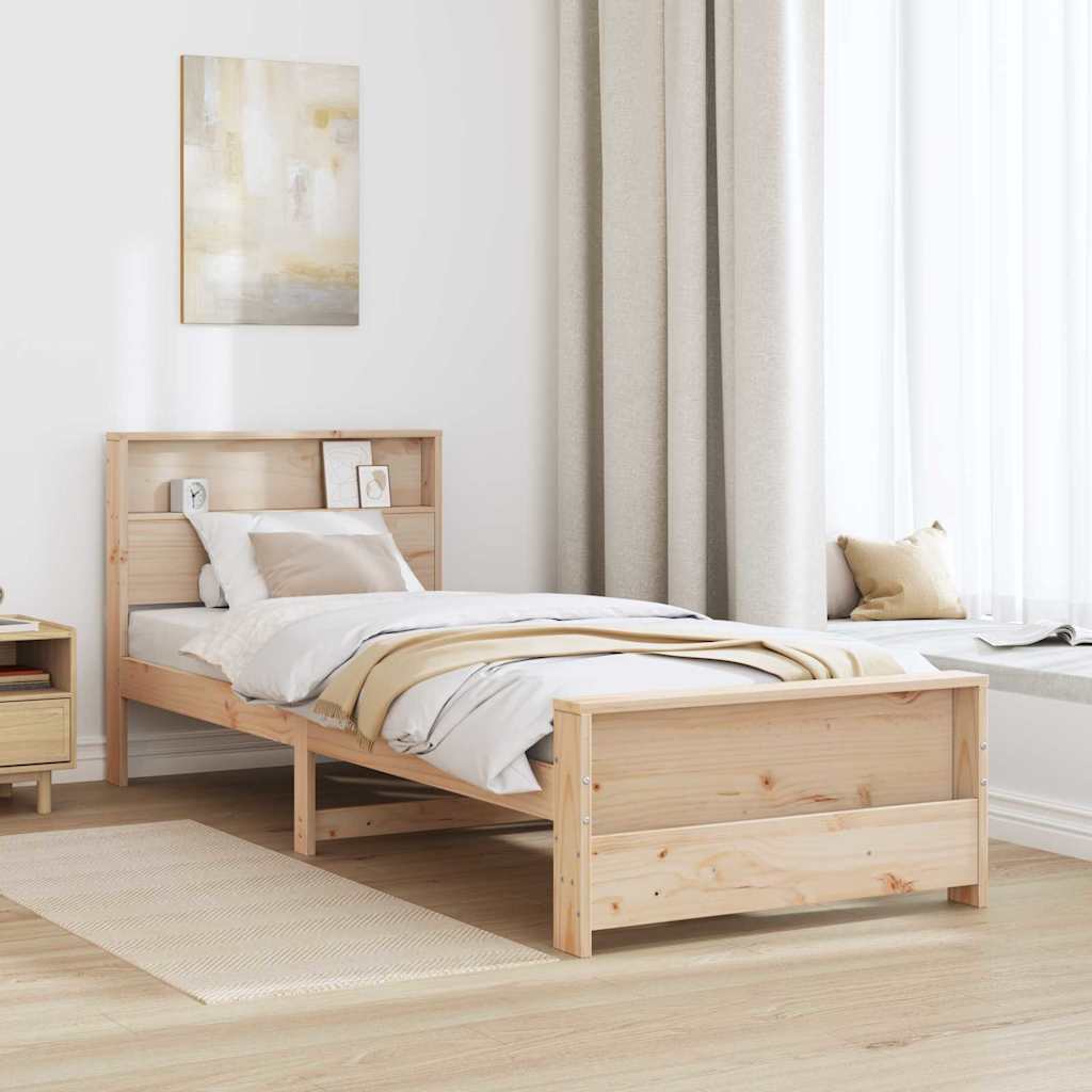 Krevetna konstrukcija Smeđa 75 x 190 cm Konstruirano drvo