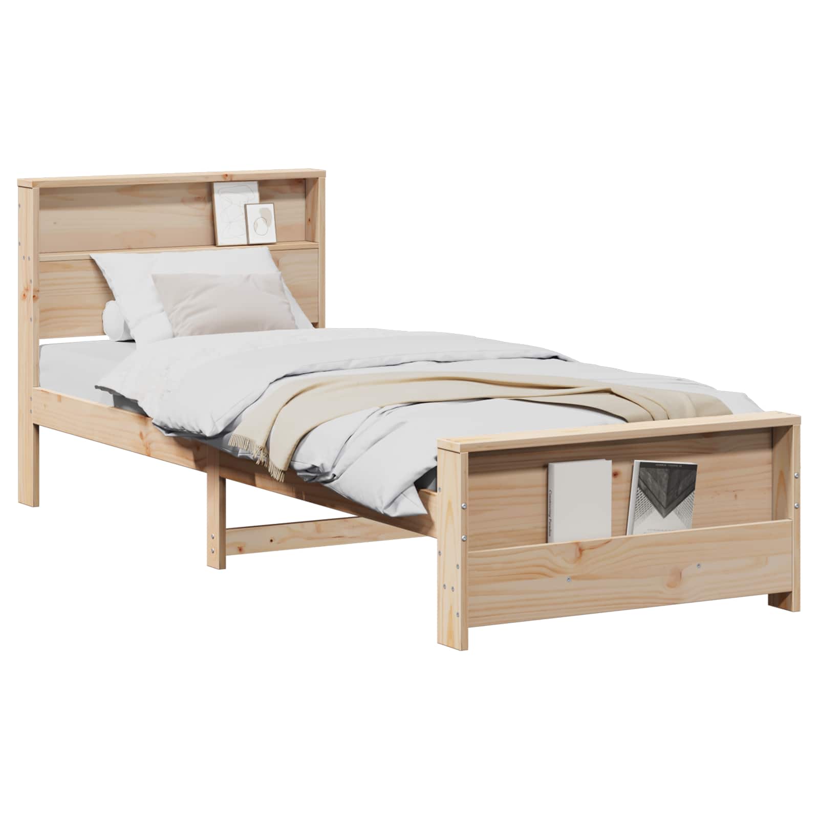 Krevetna konstrukcija Smeđa 75 x 190 cm Konstruirano drvo