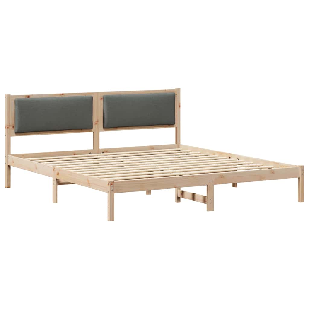 Krevetna konstrukcija s uzglavljem Tamno siva 180 x 200 cm