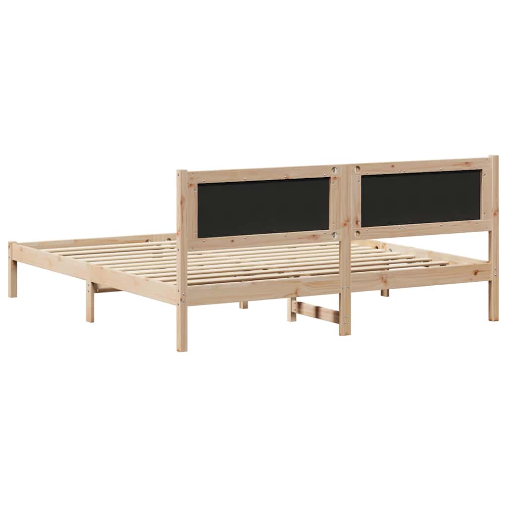 Krevetna konstrukcija s uzglavljem Tamno siva 180 x 200 cm