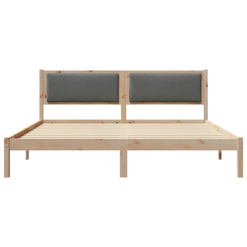Krevetna konstrukcija s uzglavljem Tamno siva 180 x 200 cm