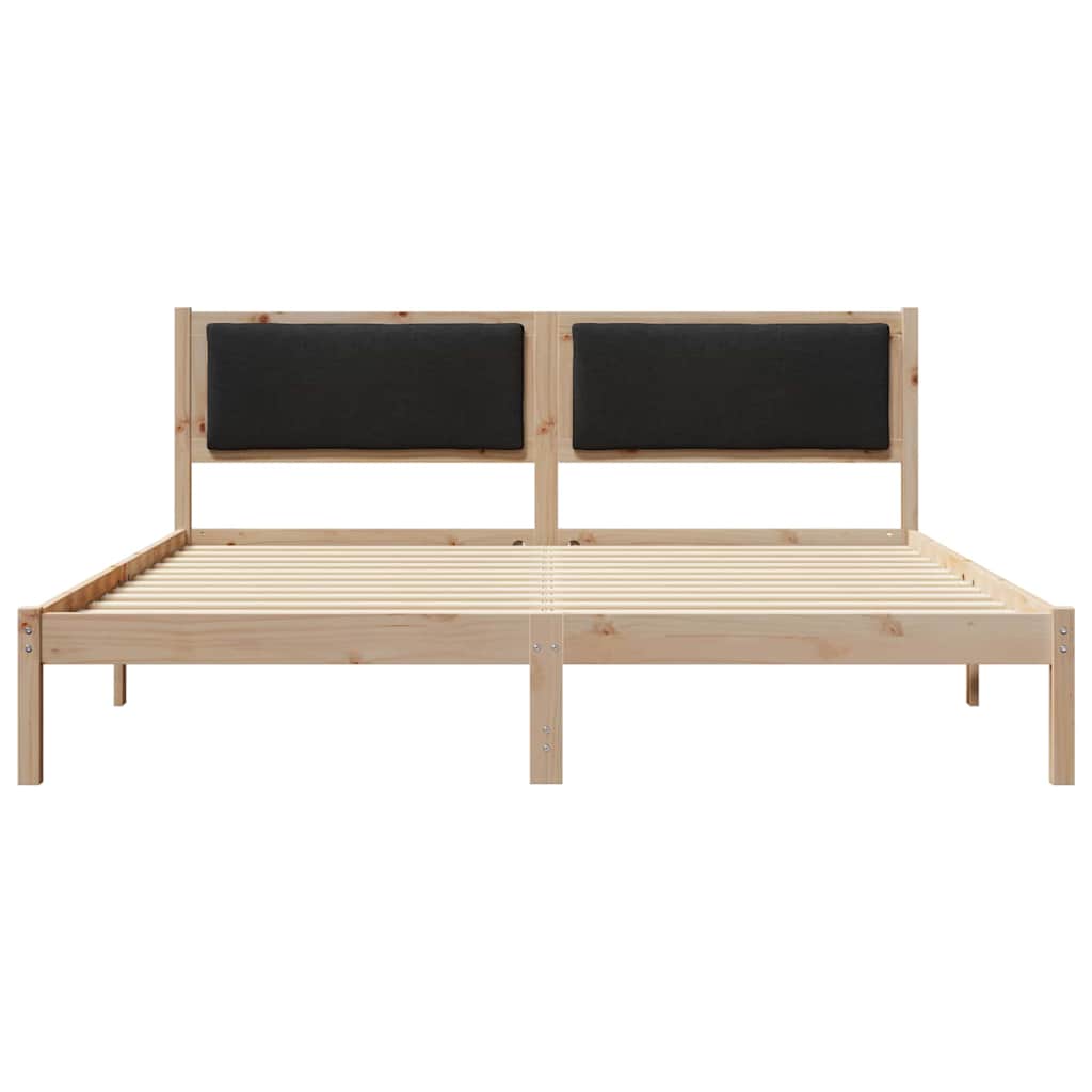Krevetna konstrukcija Crna 180 x 200 cm Čvrsto borovo drvo