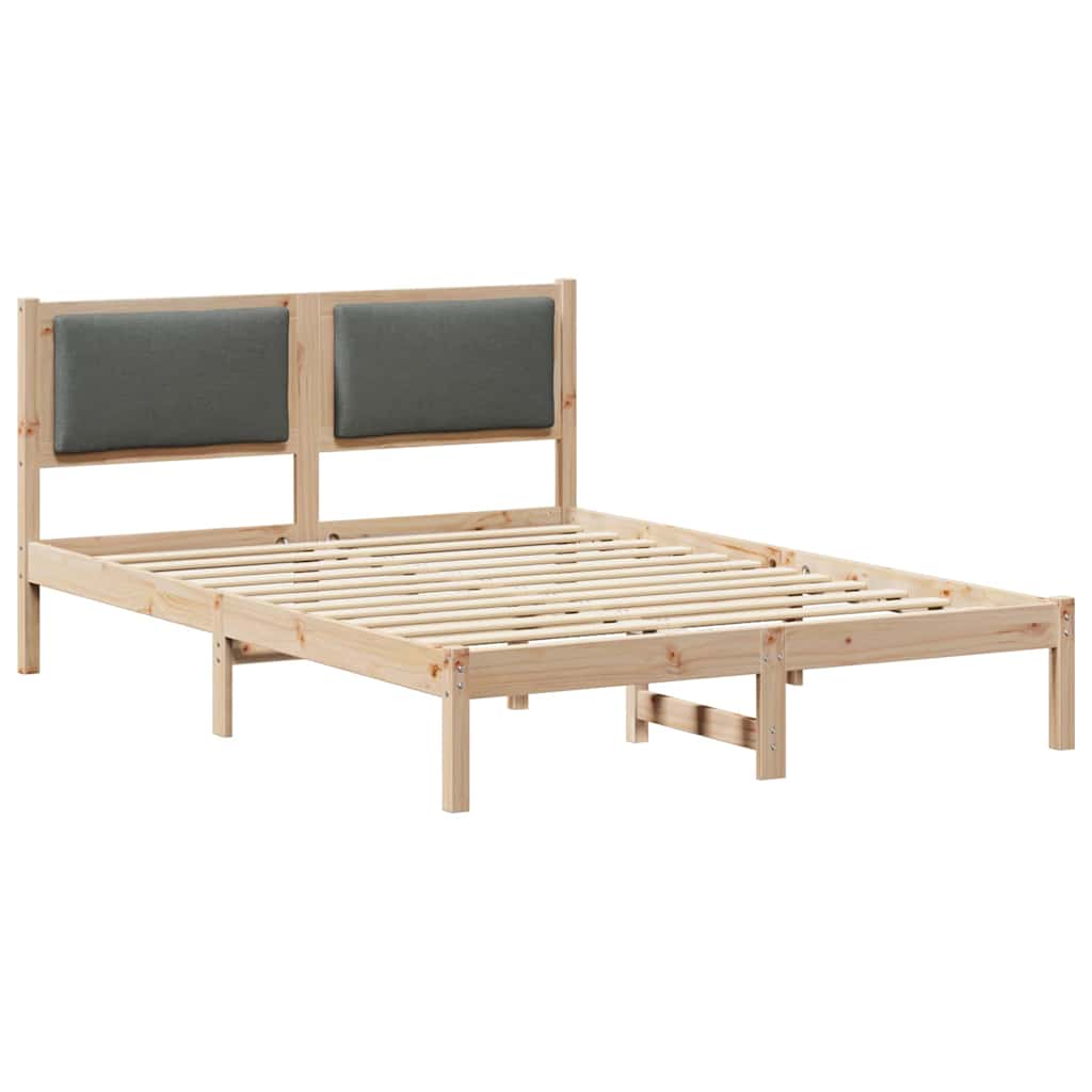 Krevetna konstrukcija s uzglavljem Tamno siva 150 x 200 cm